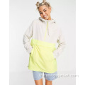 2021 Customization Contrast Color Hoodie Anorak pour femme